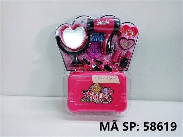 58619 VĨ ÉP TRANG ĐIỂM MÁY SẤY+ GƯƠNG TIM+VALI+ SON+ NƯỚC HOA+ HỘP NHẪN TRÁI TIM