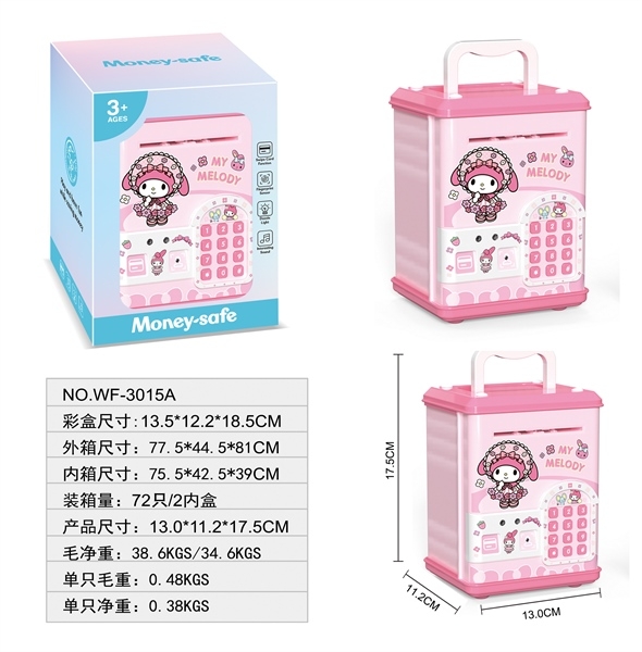 WF-3015A HỘP MÁY RÚT TIỀN ATM PIN SANRIO (VÂN TAY)