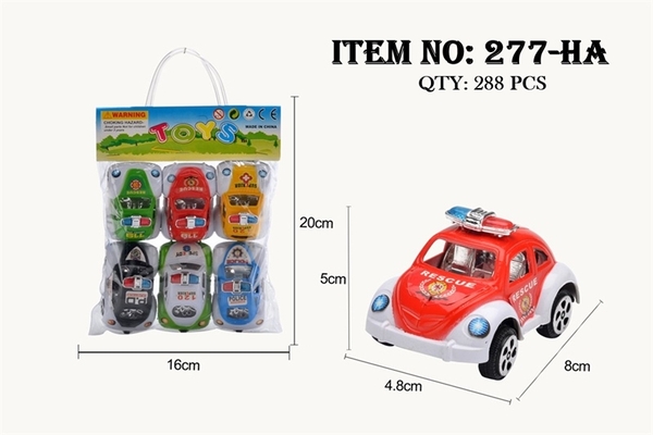 277-HA TÚI XE HƠI CẢNH SÁT TRỚN 6C (PVC)