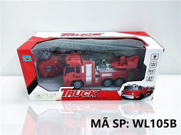 WL105B HỘP XE CT CỨU HỎA ĐK 7 Đ.TÁC, CÓ SẠC TL 1:30 Truck