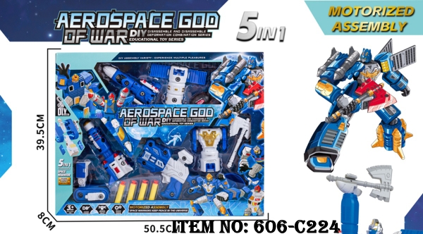 606-C224  HỘP RÁP ROBO BIẾN HÌNH CÂY PHUN 5 IN 1