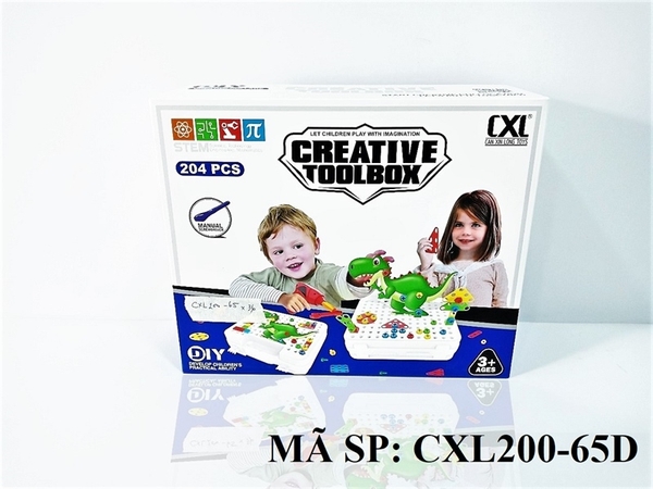 CXL200-65D HỘP RÁP ỐC VÍT 3D 204 MIẾNG Creative Toolbox