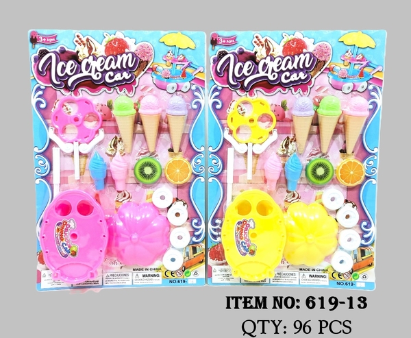 619-13  VỈ BẾP XE ĐẨY KEM + KEM + TRÁI CÂY