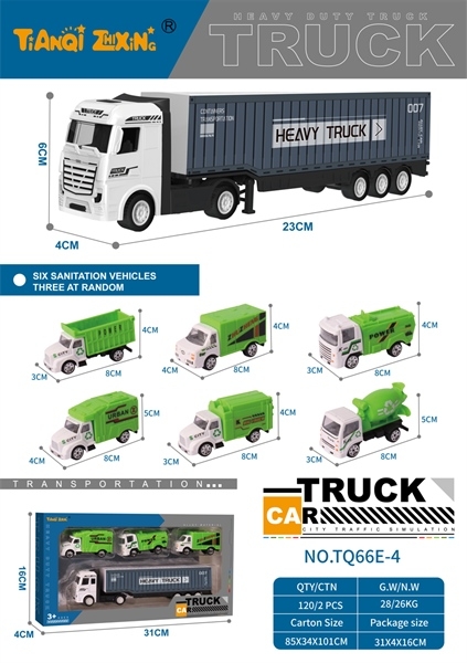 TQ66E-4 HỘP XE CÔNG TRÌNH HỐT RÁC TRỚN 4C ĐỦ MẪU (CONTAINER,CHỞ RÁC, BỒN)