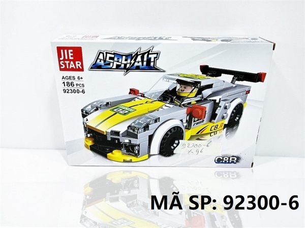 92300-6 HỘP LOGO RÁP XE ĐUA CÓ NGƯỜI 186 MIẾNG Asphalt (JIE STAR) C8R