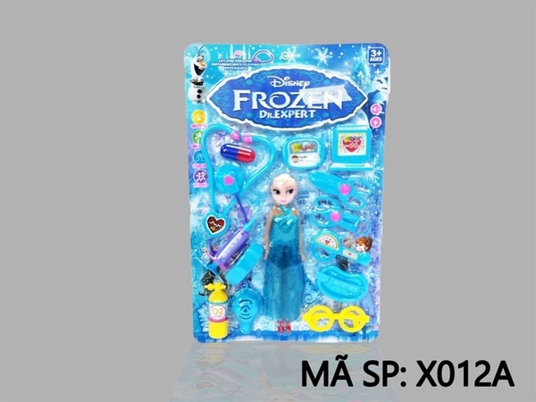 X012A VĨ BÁC SĨ TAI NGHE, MẮT KIẾNG, KÉO + 1C BABY NGƯỜI TUYẾT FROZEN