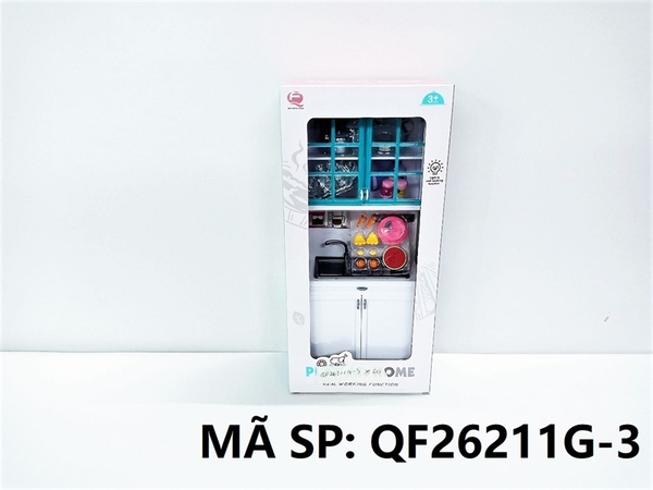 QF26211G-3 HỘP NHÀ BẾP PIN BỒN RỬA CHÉN, TỦ BẾP 1 NGĂN Play At Home (XANH)