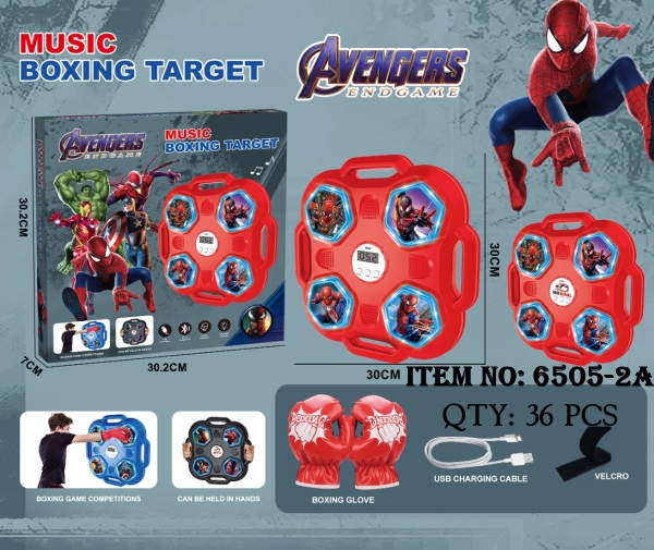 6505-2A  HỘP ĐẤM BỐC BOXING PIN NHỆN + SẠC USB