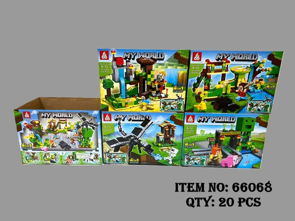 66068  HỘP LOGO RÁP MY WORLD HỘP 4C