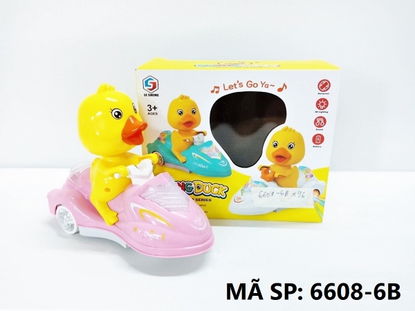 6608-6B  HỘP TÀU PIN NHẠC ĐÈN VỊT