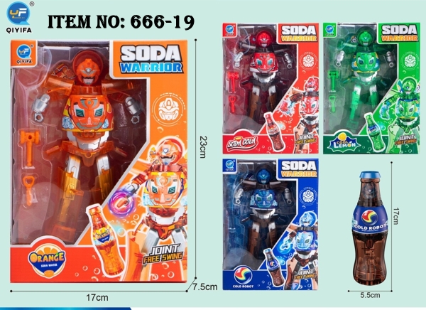 666-19  HỘP RÁP ROBO BIẾN HÌNH CHAI NƯỚC NGỌT 1C