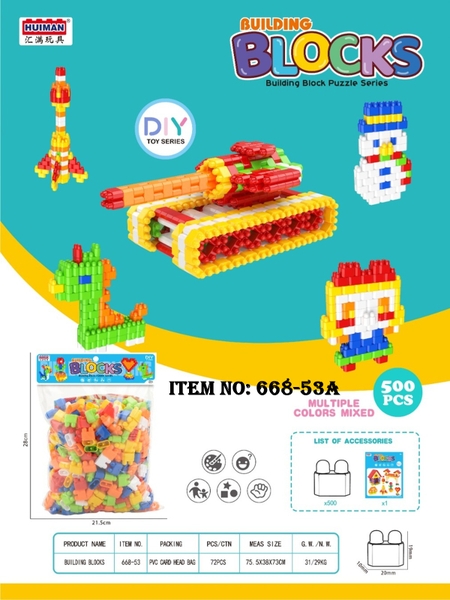 668-53A  TÚI RÁP NÚT 500 MIẾNG