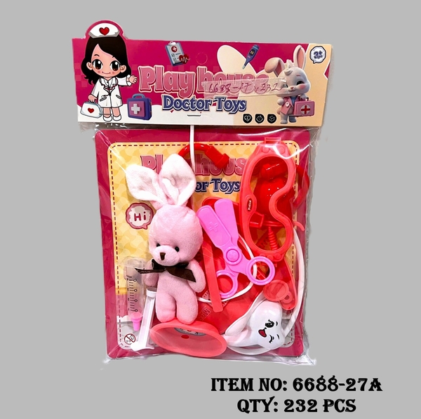 6688-27A  TÚI BÁC SĨ KHÁM RĂNG, TAI NGHE, KHẨU TRANG, KÉO + 1C THỎ