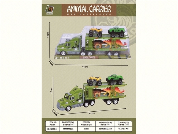 KL338-9 HỘP KIẾNG XE CONTAINER TRỚN 2 TẦNG CHỞ 2C XE, 2C THÚ