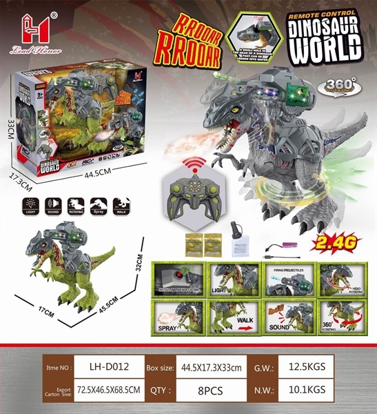 LH-D012 HỘP KHỦNG LONG ĐIỀU KHIỂN, BẮN ĐẠN BI NƯỚC, SẠC USB