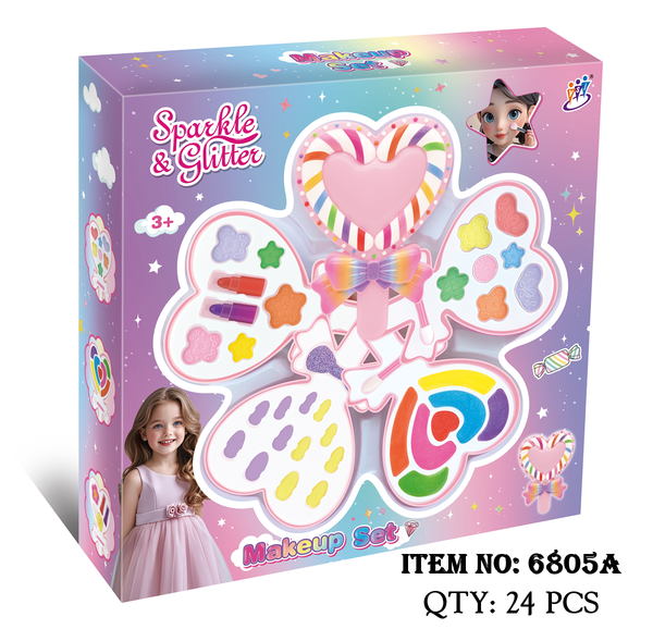 6805A  HỘP PHẤN TRANG ĐIỂM 4 TẦNG TRÁI TIM