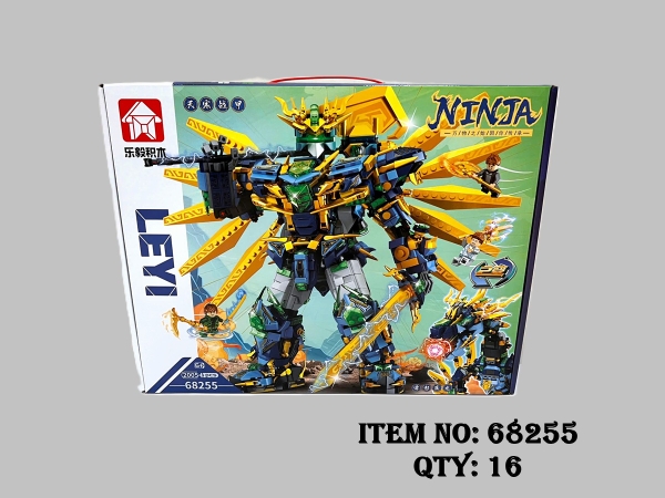 68255  HỘP LOGO RÁP ROBO NINJA 2005 MIẾNG