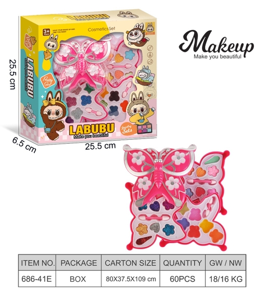 686-41E  HỘP PHẤN TRANG ĐIỂM 3 TẦNG BƯỚM