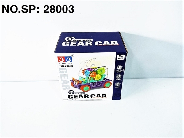 28003 HỘP XE HƠI JEEP CAR MUI TRONG PIN ĐÈN BÁNH RĂNG GEAR CAR