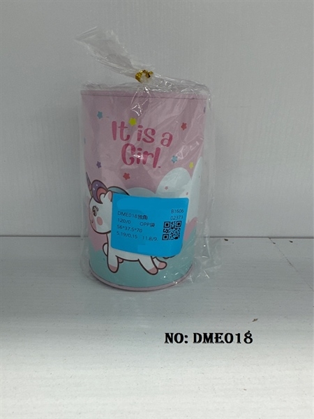 DME018 TÚI HỘP ĐỰNG TIỀN BẰNG SẮT HÌNH TRỤ