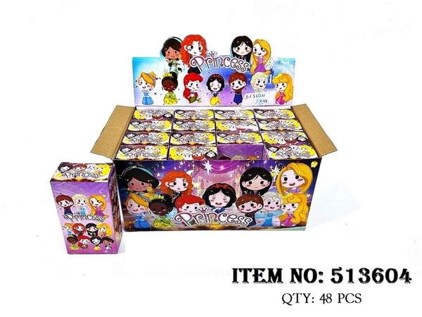 513604 HỘP MÔ HÌNH NHÂN VẬT HOẠT HÌNH CÔNG CHÚA MÓC KHÓA NGẪU NHIÊN 16C