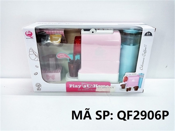 QF2906P HỘP MÁY PHA CÀ PHÊ PIN Play At Home (HỒNG)