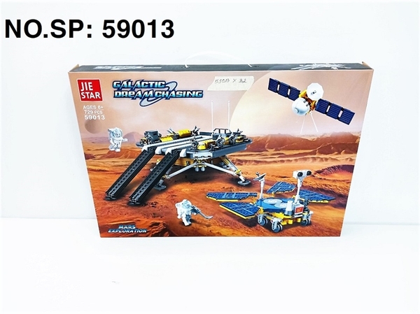 59013 HỘP LOGO RÁP TÀU VŨ TRỤ THÁM HIỂM SAO HỎA 729 MIẾNG JIE STAR