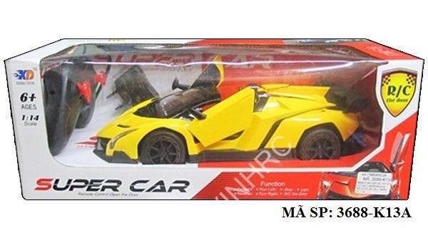 3688-K13A HỘP XE HƠI LAMBORGHINI MỞ CỬA LÊN, MUI TRẦN ĐIỀU KHIỂN CÓ SẠC, TL 1:14