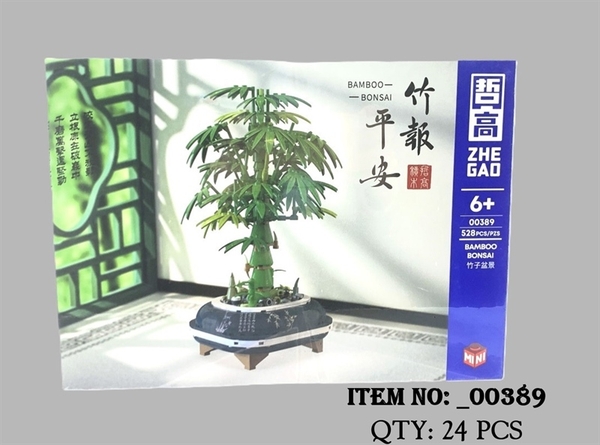 _00389 HỘP LOGO RÁP BONSAI CÂY TRÚC 528 MIẾNG ZHE GAO