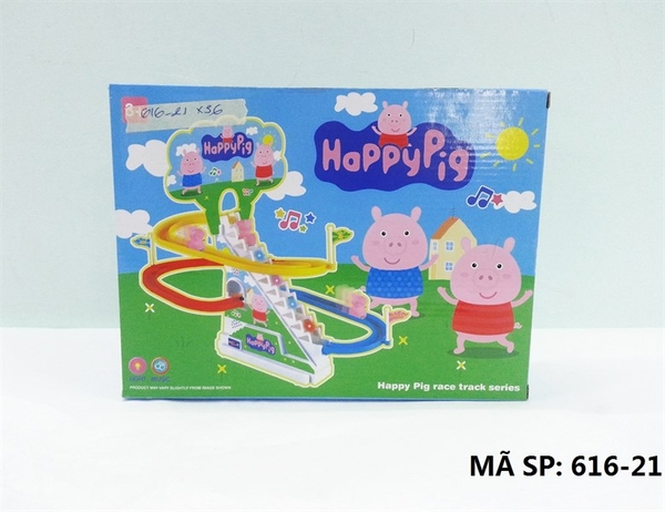 616-21 HỘP HEO HỒNG PIN LEO THANG