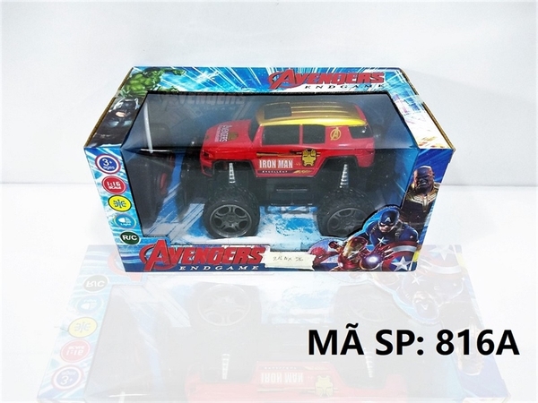 816A HỘP XE HƠI SN IRON MAN ĐỊA HÌNH ĐIỀU KHIỂN 7 ĐỘNG TÁC, CÓ SẠC, TL 1:16 NO:81