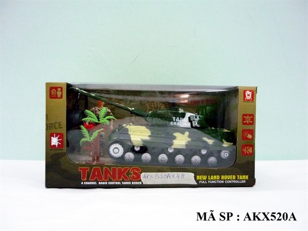 AKX520A HỘP XE TĂNG QUÂN SỰ ĐIỀU KHIỂN 7 ĐỘNG TÁC, CÓ SẠC + 1 CÂY + 1 LÍNH