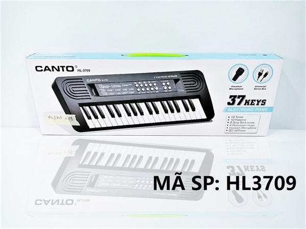 HL3709 HỘP ĐÀN ORGRAN PIN, MICRO, 37 PHÍM, SẠC USB