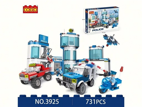 3925 HỘP LOGO RÁP TRỤ SỞ CẢNH SÁT 731 MIẾNG