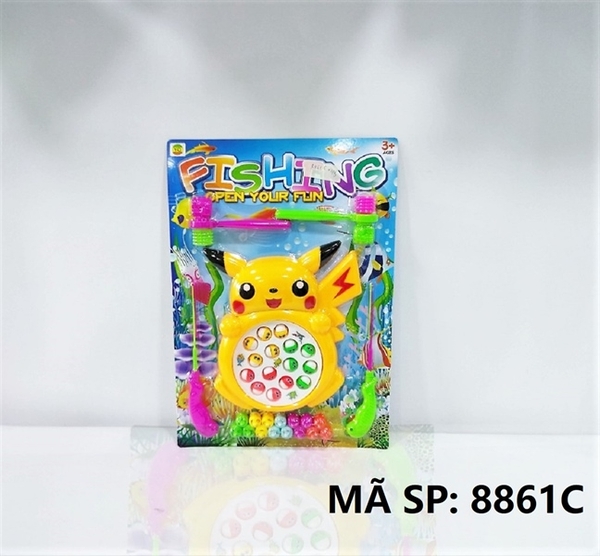 8861C VĨ CÂU CÁ PIN POKEMON 15C + ĐẬP CHUỘT + 2C BÚA ĐẬP Fishing