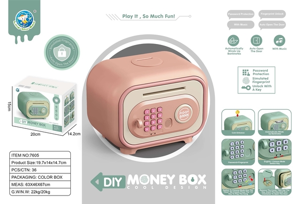 7605  HỘP MÁY RÚT TIỀN ATM PIN, VÂN TAY