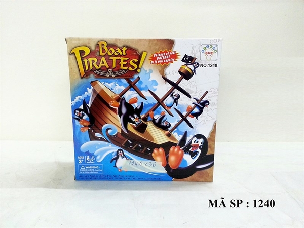 1240 HỘP LOGO RÁP TÀU CƯỚP BIỂN + CHIM CÁNH CỤT (HẢI TẶC)
