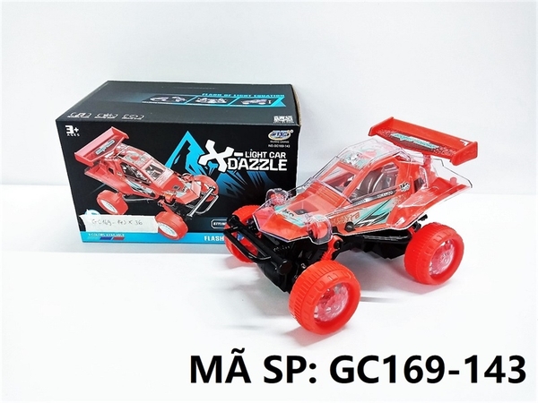 GC169-143 HỘP XE ĐUA ĐỊA HÌNH PIN ĐÈN LED 3D, BÁNH ĐÈN, XOAY 360 ĐỘ X-Light Car Dazzle (GC169-141)