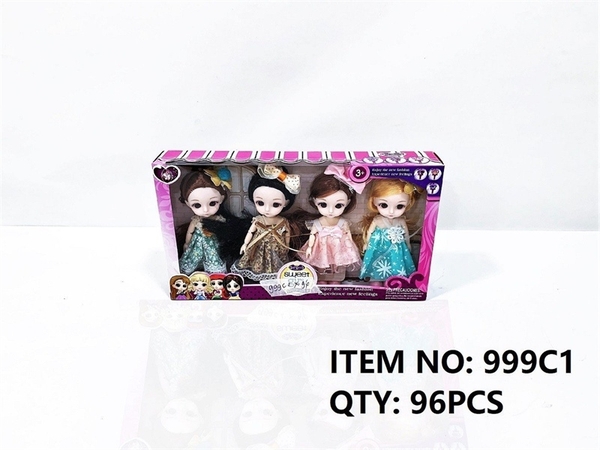 999C1 HỘP BABY 4C KHỚP CÔNG CHÚA NHÍ, MẮT THỦY TINH
