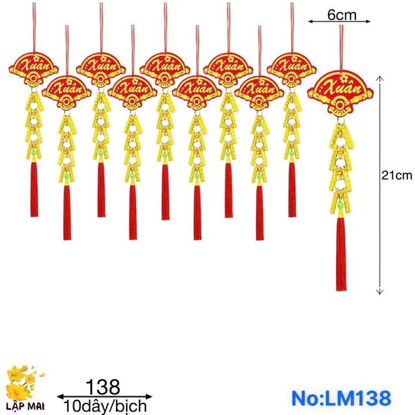 LM138 QUẠT XUÂN NỈ PHÁO VÀNG NHÍ (TÚI 10 DÂY)