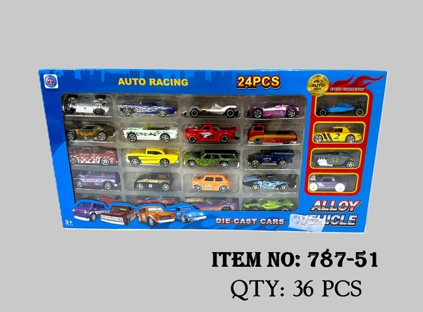 787-51  HỘP XE HƠI SẮT TRỚN 24C ĐỦ MẪU