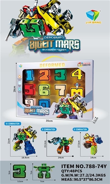 788-74Y  HỘP RÁP ROBO BIẾN HÌNH SỐ HỌC