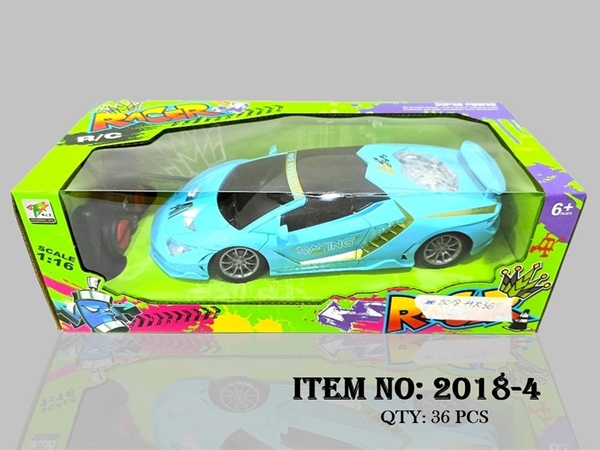 2018-4 HỘP XE HƠI LAMBORGHINI ĐIỀU KHIỂN 7 ĐỘNG TÁC, KHÔNG SẠC, TL 1:16 F6021- Racer