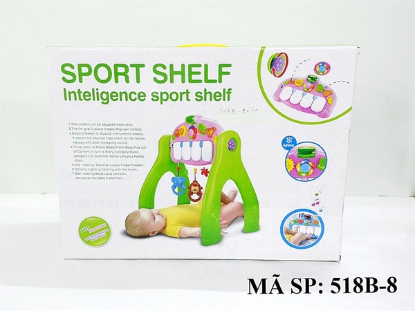 518B-8 HỘP LẮC TREO NÔI + ĐÀN ORGAN PIN NHẠC ĐÈN/0