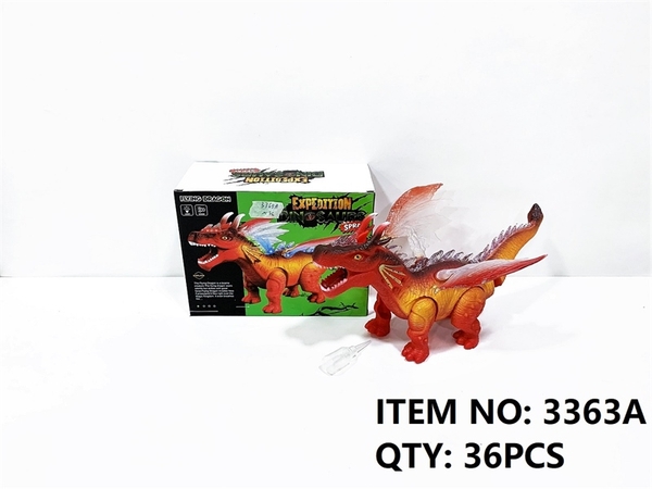 3363A HỘP KHỦNG LONG PIN CÁNH ĐÈN, PHUN KHÓI