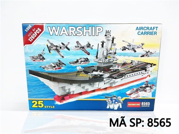 8565 HỘP LOGO RÁP TÀU SÂN BAY 1265 MIẾNG WARSHIP