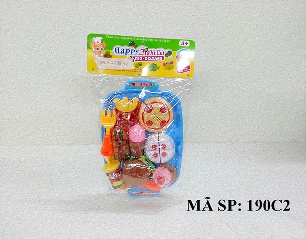 190C2 TÚI BẾP KHÂY DÍNH BÁNH SINH NHẬT+ BÁNH MÌ HAMBURGER+ KEM +KHOAI TÂY (PVC)