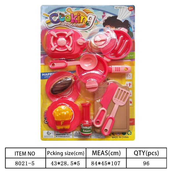 8021-5  VỈ BẾP GAS ĐƠN, THỚT, CHẢO, KHOAI TÂY