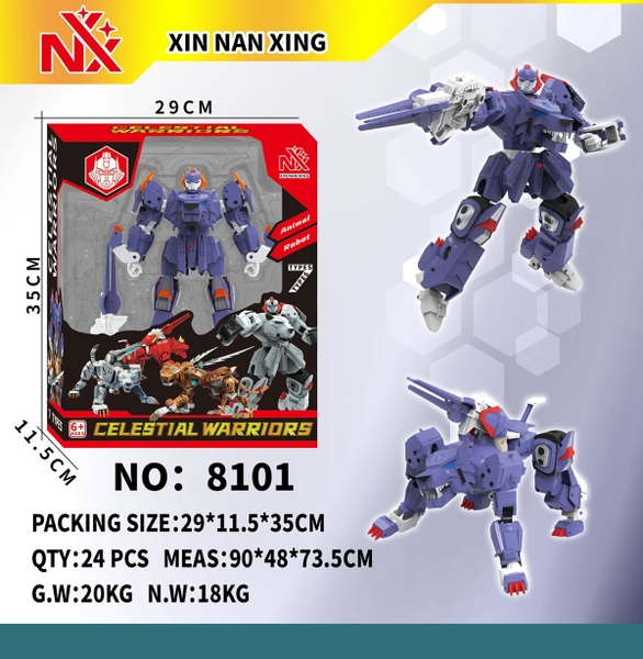 8101  HỘP RÁP ROBO BIẾN HÌNH THÚ (SÓI)