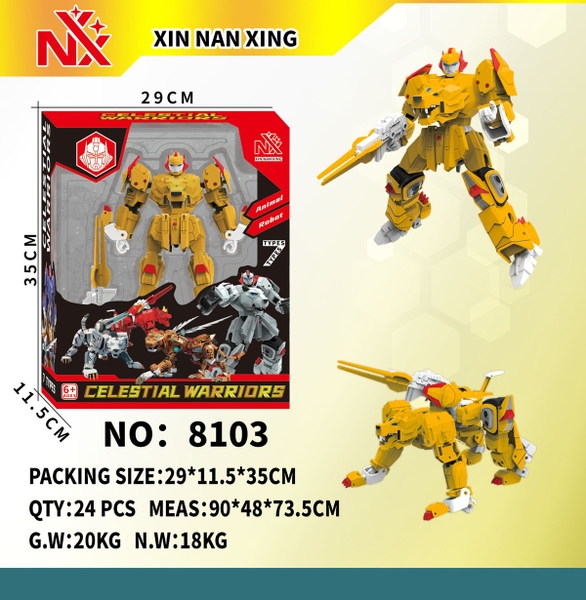 8103  HỘP RÁP ROBO BIẾN HÌNH THÚ (SƯ TỬ)